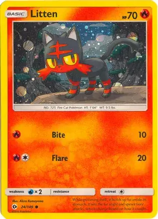 Litten Cosmos Holo Pokemon card from Miscellaneous Promos