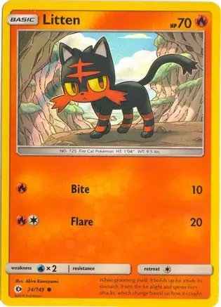 Litten Water Web Holo Pokemon card from Miscellaneous Promos