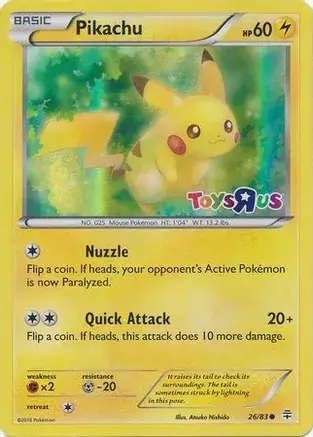 Pikachu Toys R Us Pokemon card from Miscellaneous Promos
