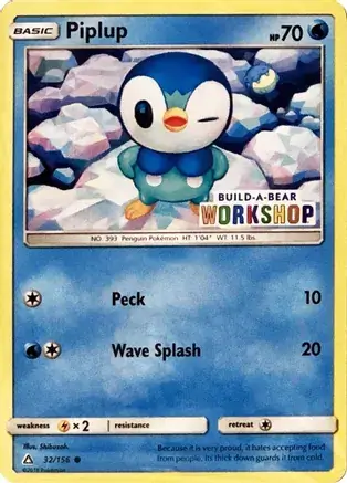 Piplup Build-A-Bear Pokemon card from Miscellaneous Promos