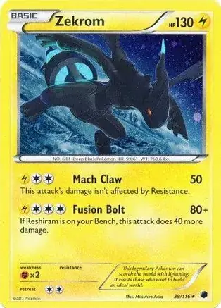 Zekrom Cosmos Holo Pokemon card from Miscellaneous Promos
