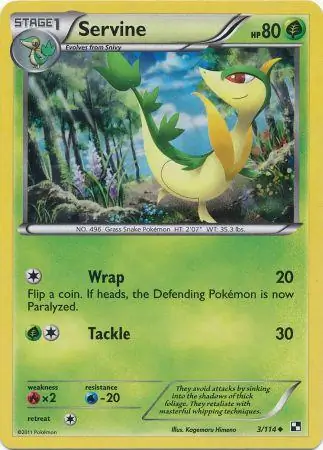 Servine Cracked Ice Holo Pokemon card from Miscellaneous Promos