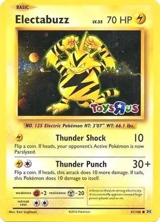 Electabuzz Toys R Us Pokemon card from Miscellaneous Promos