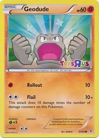 Geodude Toys R Us Pokemon card from Miscellaneous Promos