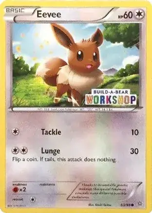 Eevee Build-A-Bear Pokemon card from Miscellaneous Promos