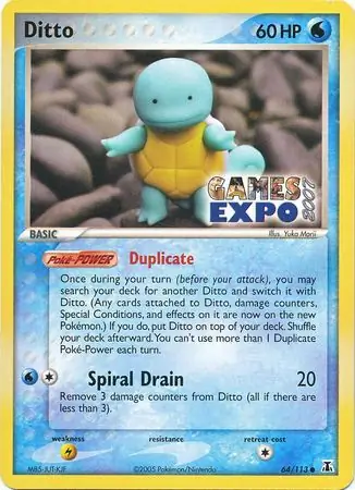 Ditto Games Expo Exclusive Pokemon card from Miscellaneous Promos