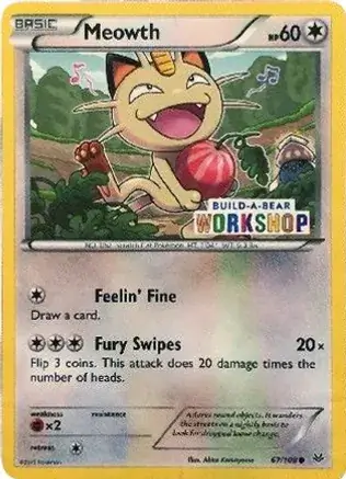 Meowth Build-A-Bear Pokemon card from Miscellaneous Promos