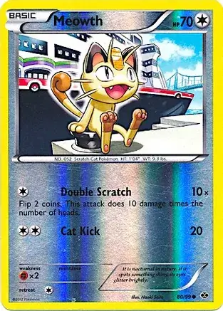 Meowth Reverse Holo Promo Pokemon card from Miscellaneous Promos