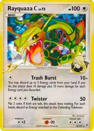 Rayquaza C Cracked Ice Pokemon card from Miscellaneous Promos