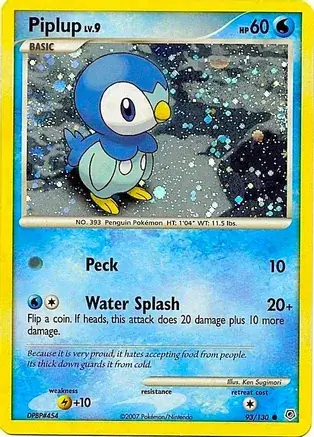 Piplup Cosmos Holo Pokemon card from Miscellaneous Promos