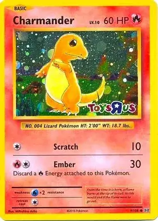 Charmander Toys R Us Pokemon card from Miscellaneous Promos