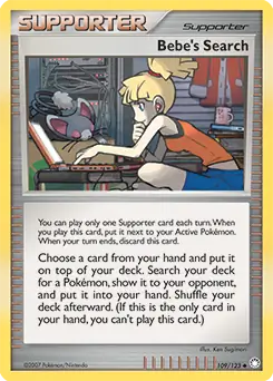 Bebe's Search Pokemon card from Mysterious Treasures