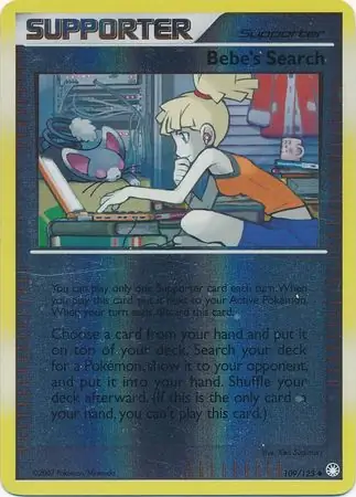 Bebe's Search Reverse Holo Pokemon card from Mysterious Treasures