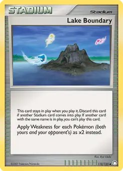 Lake Boundary Pokemon card from Mysterious Treasures