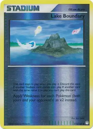 Lake Boundary Reverse Holo Pokemon card from Mysterious Treasures