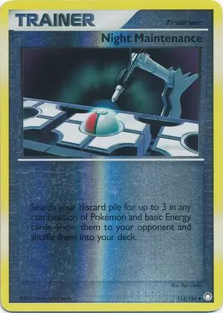 Night Maintenance Reverse Holo Pokemon card from Mysterious Treasures