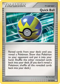 Quick Ball Pokemon card from Mysterious Treasures
