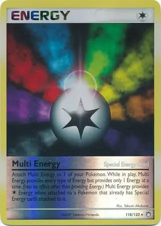 Multi Energy Reverse Holo Pokemon card from Mysterious Treasures