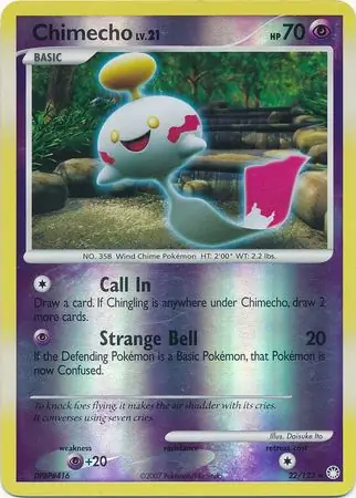 Chimecho Reverse Holo Pokemon card from Mysterious Treasures