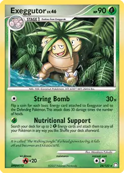 Exeggutor Pokemon card from Mysterious Treasures
