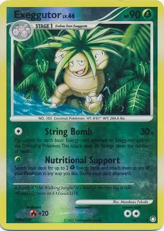 Exeggutor Reverse Holo Pokemon card from Mysterious Treasures