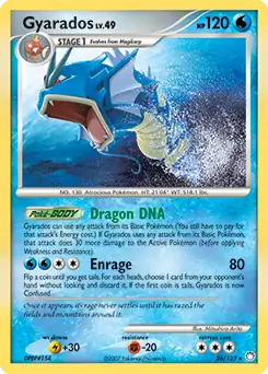Gyarados Pokemon card from Mysterious Treasures