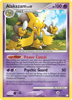 Alakazam Holo Pokemon card from Mysterious Treasures