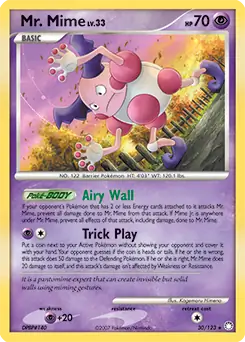 Mr. Mime Pokemon card from Mysterious Treasures