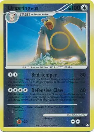 Ursaring Reverse Holo Pokemon card from Mysterious Treasures