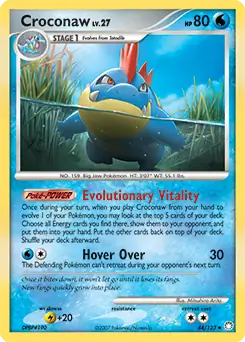 Croconaw Pokemon card from Mysterious Treasures
