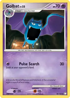 Golbat Pokemon card from Mysterious Treasures