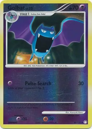 Golbat Reverse Holo Pokemon card from Mysterious Treasures