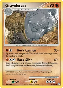 Graveler Pokemon card from Mysterious Treasures
