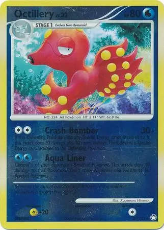 Octillery Reverse Holo Pokemon card from Mysterious Treasures