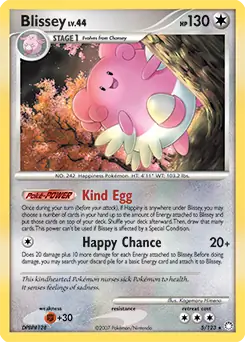 Blissey Holo Pokemon card from Mysterious Treasures
