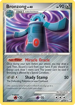 Bronzong Holo Pokemon card from Mysterious Treasures