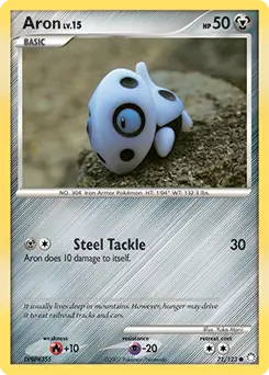 Aron Pokemon card from Mysterious Treasures