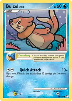 Buizel Pokemon card from Mysterious Treasures