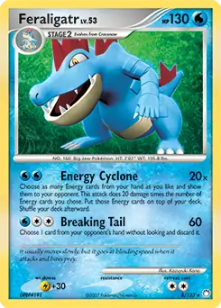 Feraligatr Holo Pokemon card from Mysterious Treasures