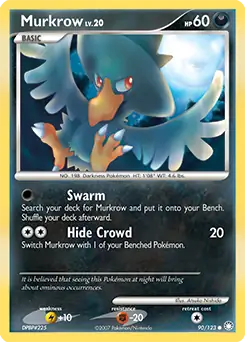 Murkrow Pokemon card from Mysterious Treasures