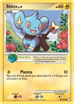 Shinx Pokemon card from Mysterious Treasures