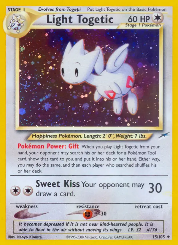 Light Togetic Holo Pokemon card from Neo Destiny