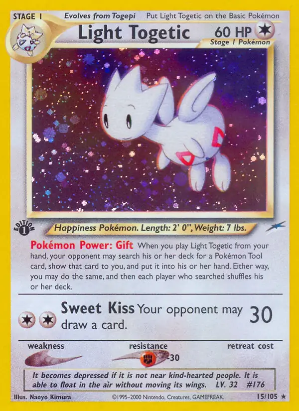 Light Togetic Holo Pokemon card from Neo Destiny 1st Edition
