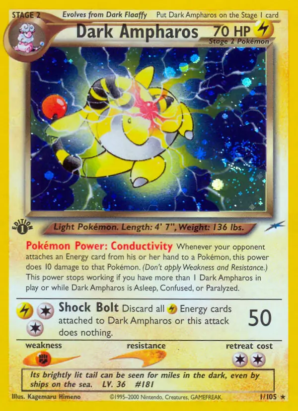 Dark Ampharos Holo