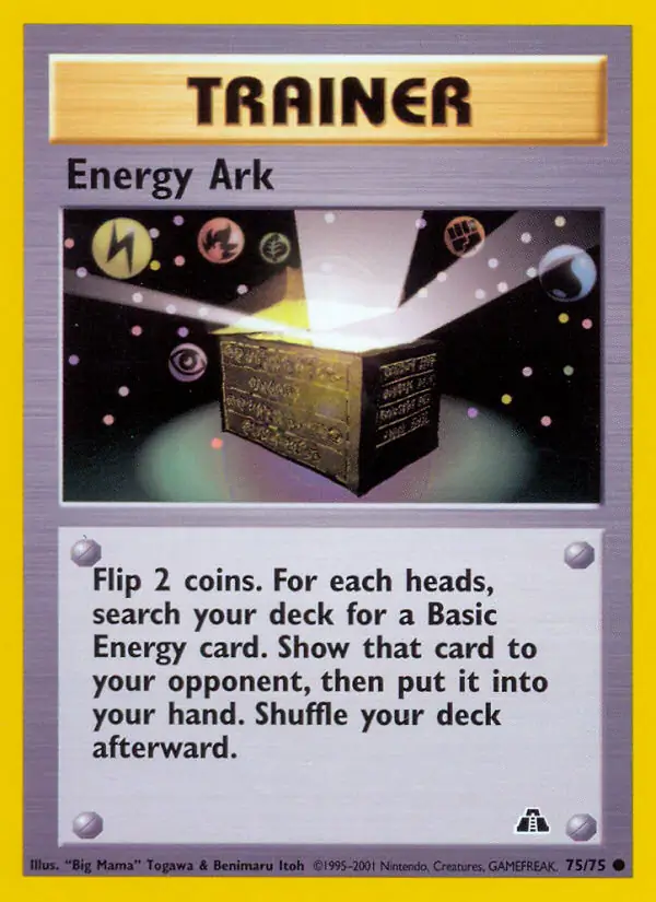 Energy Ark Pokemon card from Neo Discovery
