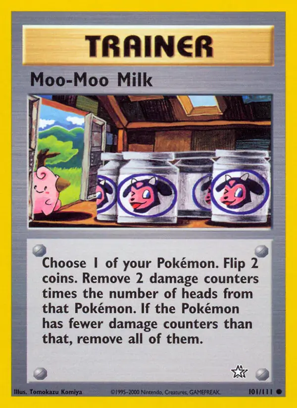 Moo-Moo Milk Pokemon card from Neo Genesis