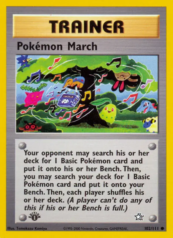 Pokemon March Pokemon card from Neo Genesis 1st Edition