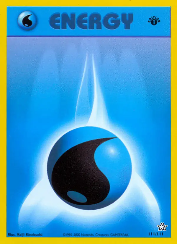 Water Energy Pokemon card from Neo Genesis 1st Edition