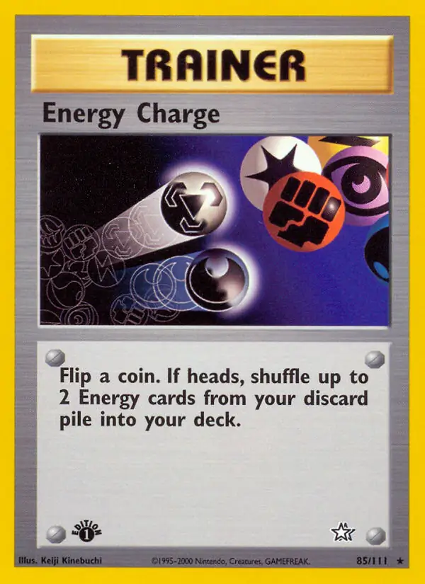 Energy Charge Pokemon card from Neo Genesis 1st Edition