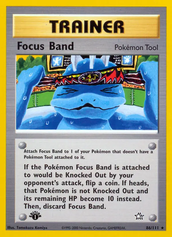 Focus Band Pokemon card from Neo Genesis 1st Edition